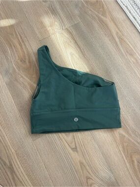 Lululemon Align Asymmetrical Bra A/B Cup Size 6 🌲Medium Forest Green
